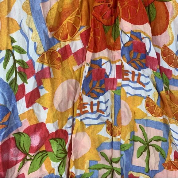 White Closet women's large Element Multicolor Floral Dress maxi tropical farm ri - Picture 4 of 14